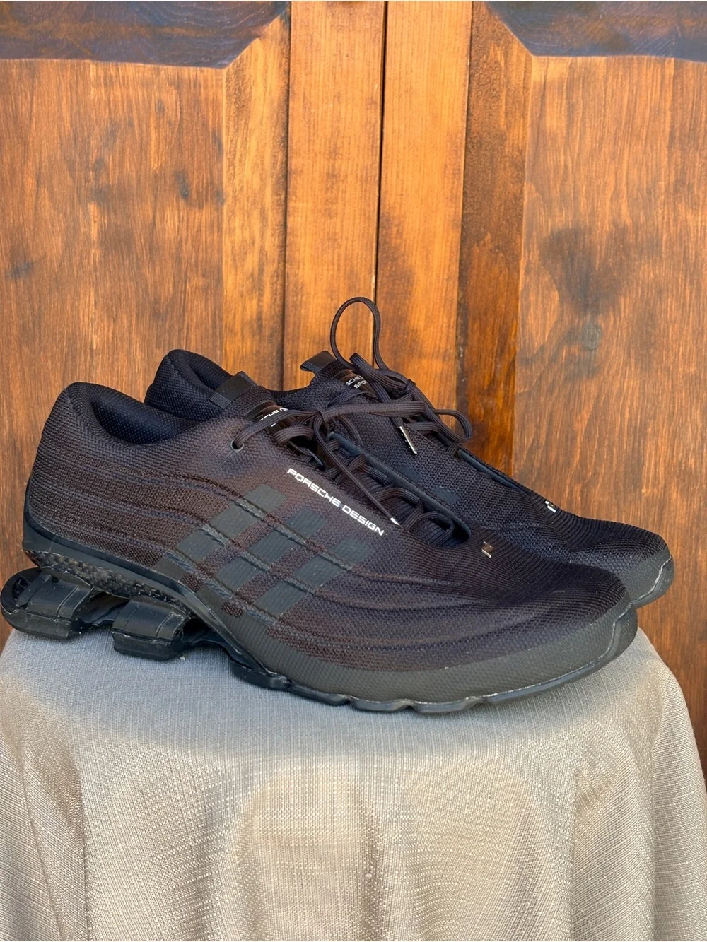 Porsche Design Black Knit Sneakers Athletic Running Shoes Men’s NWOT size 10